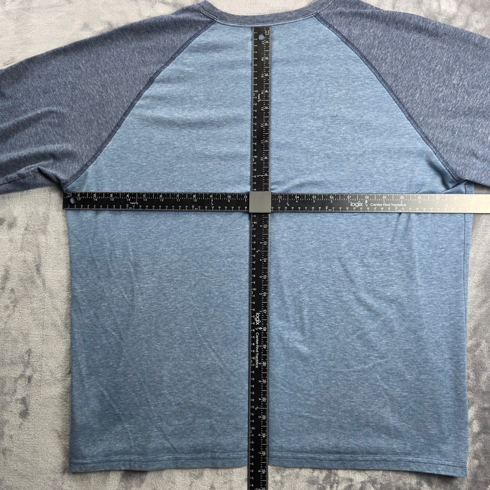 Columbia Omni-Wick Mens XL Long Sleeve Blue Heathered Raglan Shirt RN89724 - Picture 6 of 8